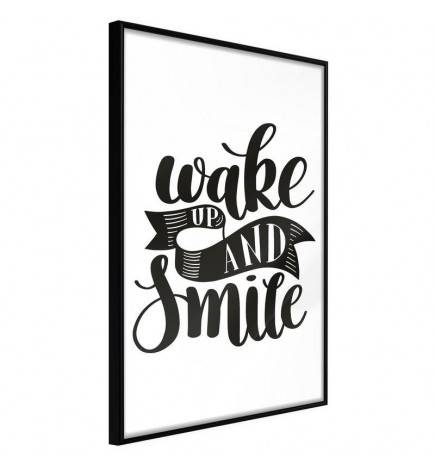 Poster in cornice motivazionale - Alzati e sorridi