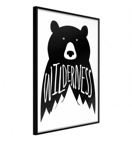 Poster in cornice per bambini con un orsetto nero