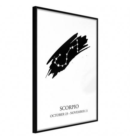 Poster in cornice col segno zodiacale dello scorpione