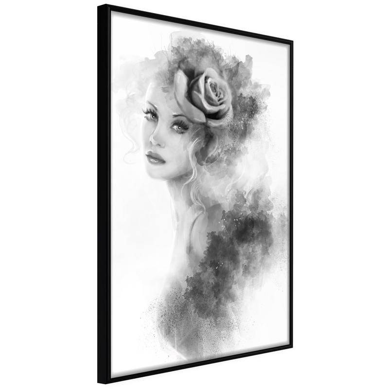 38,00 € Črno-bel plakat z žensko in rožami - Arredalacasa