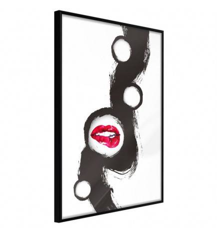 38,00 € Poster met twee rode lippen, Arredalacasa