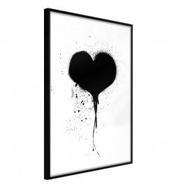 Poster in cornice con il cuore nero - Arredalacasa