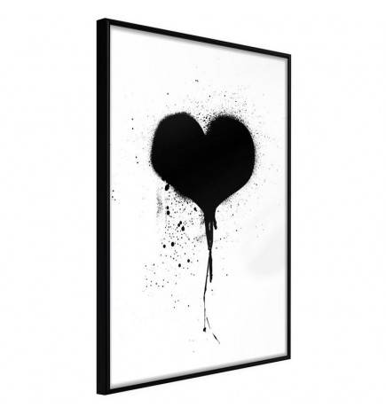 38,00 € Poster met zwart hart - Arredalacasa