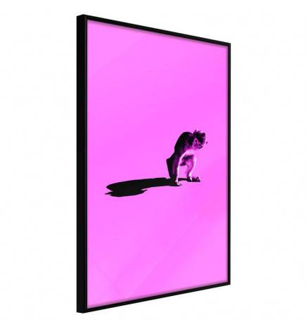 Pôster - Monkey on Pink Background