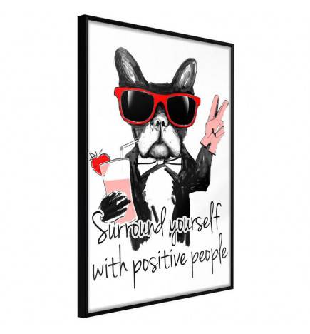 Kinderen poster met een hond met zonnebril