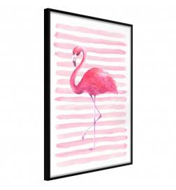 Plakat s pelikanom z rožnatimi črtami - Arredalacasa