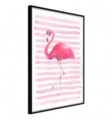 Poster in cornice - Pellicano con le strisce rosa - Arredalacasa