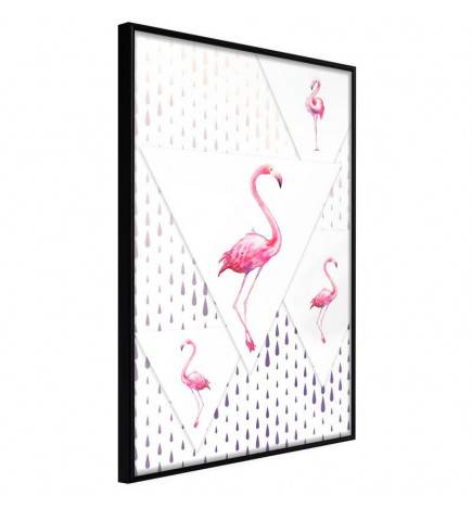 38,00 € Poster - Flamingos and Triangles