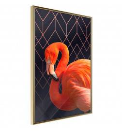 Póster - Orange Flamingo
