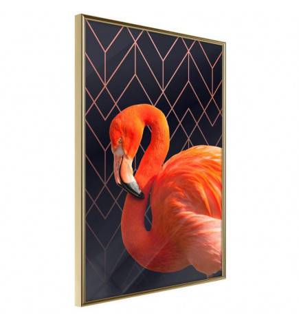 Pôster - Orange Flamingo