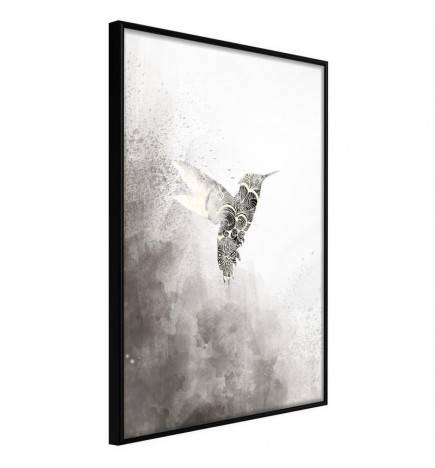 Poster - Hummingbird in Shades of Grey