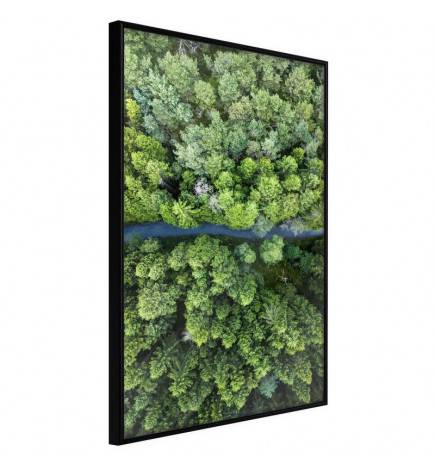 Plakat s pogledom na zelena drevesa iz zraka - Arredalacasa