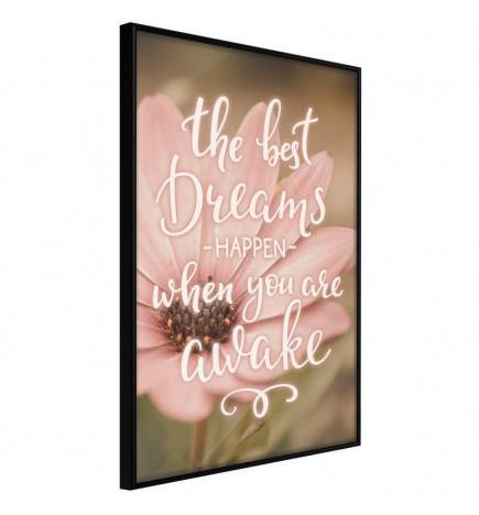 Poster met een bloem om te dromen