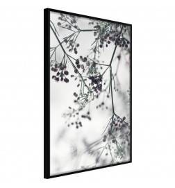 Poster in cornice con i fiori in bianco e nero - Arredalacasa