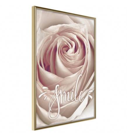 Poster in cornice con una rosa sorridente - Arredalacasa