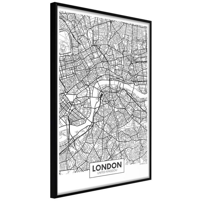 38,00 € Poștați cu hartă Londra - În Anglia - Arredalacasa