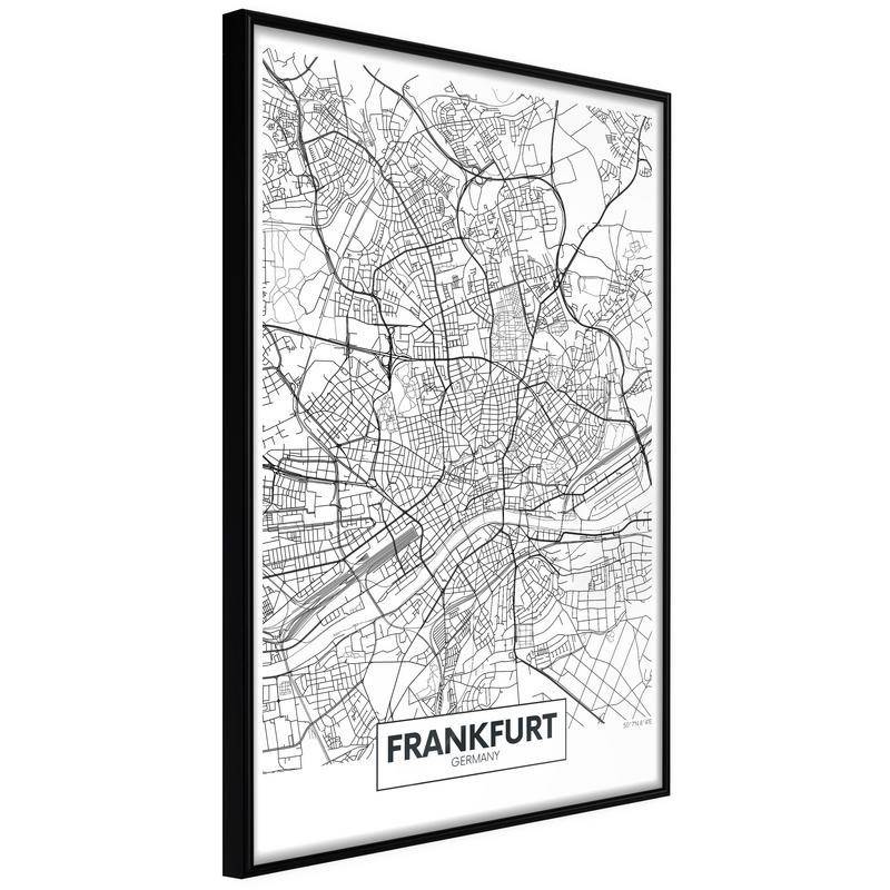 38,00 € Poster met kaart van Frankfurt, Duitsland, Arredalacasa