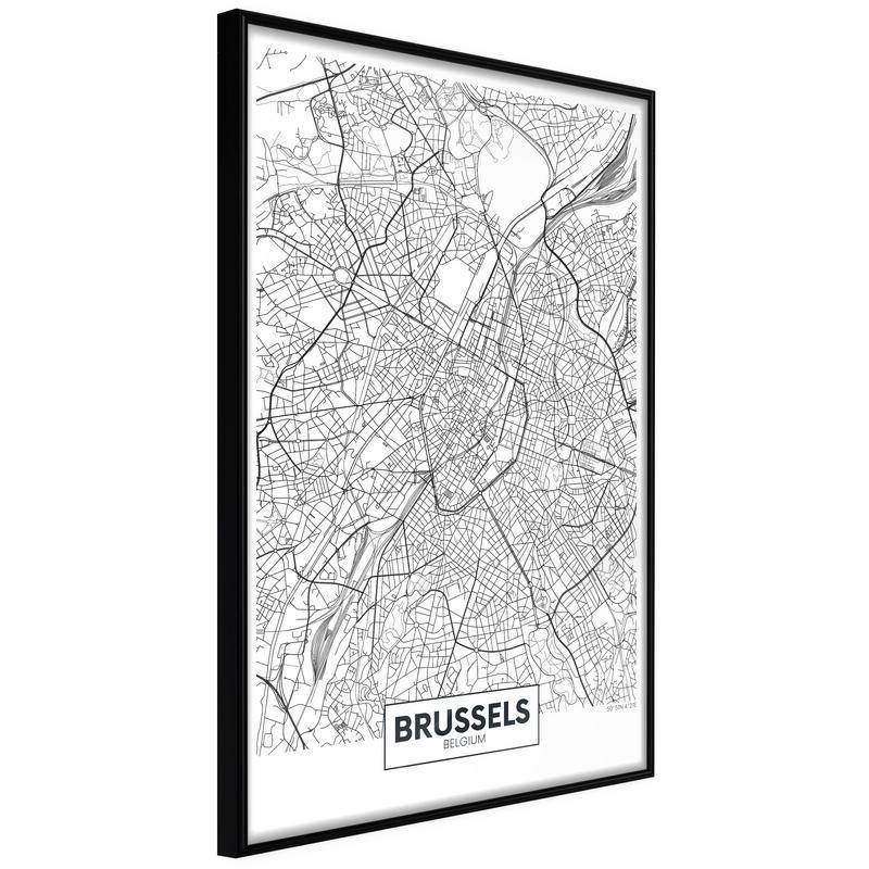 38,00 € Poster - City map: Brussels