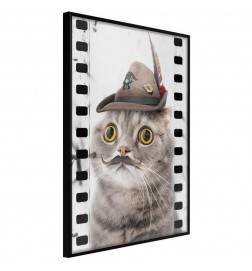Poster in cornice con il gatto di montagna - Arredalacasa