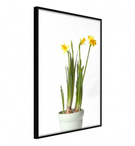 Poster roheliste taimedega ja kollased lilled - Arredalacasa