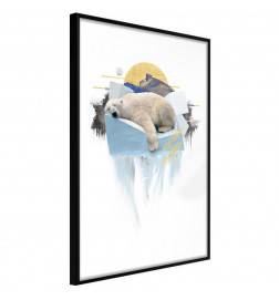 Poster in cornice con un orso polare - Arredalacasa