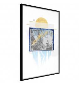 Poster in cornice col sole e un paesaggio naif - Arredalacasa