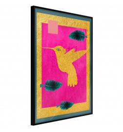 Poster in cornice con un colibrì naif - Arredalacasa