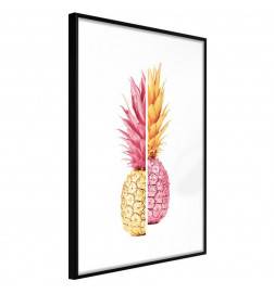 Poster cu o ananasă de două culori - Arredalacasa