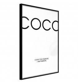 Poster in cornice con la scritta Coco  - Arredalacasa