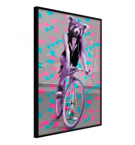 Plakat s plišastim medvedkom na kolesu - Arredalacasa