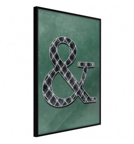 Pôster - Ampersand on Green Background
