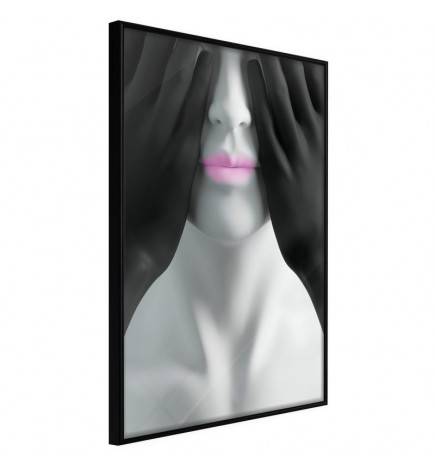 Plakat z žensko z rožnatimi ustnicami - Arredalacasa