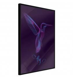 38,00 € Poster with a fluorescent hummingbird - Arredalacasa