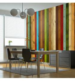 73,00 € Wallpaper - Wooden rainbow