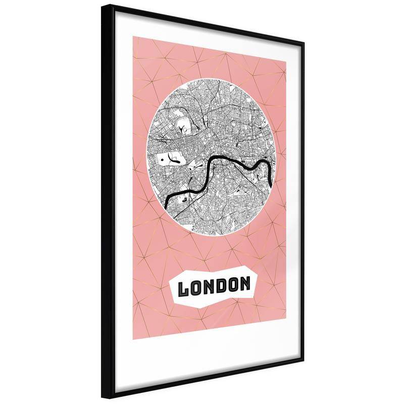 38,00 € Poster - City map: London (Pink)