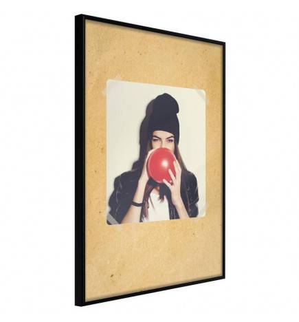 38,00 € Poster met een meisje dat een ballon opblaast - Arredalacasa