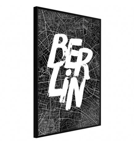 Berlīnes kartes plakāts ar uzrakstu Berlin