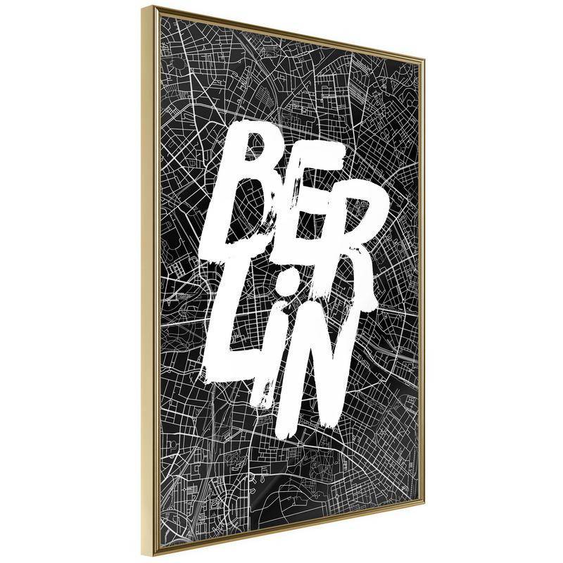38,00 €Poster in cornice - mappa di Berlino con la scritta Berlin