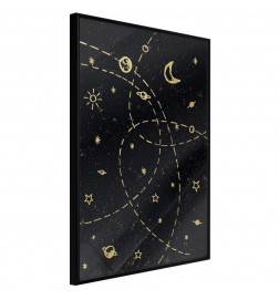 Poster in cornice con i pianeti e le stelle - Arredalacasa