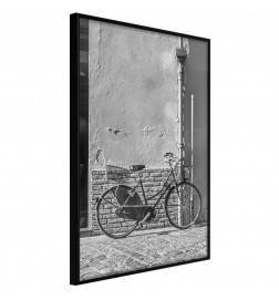 Poster met een klassieke fiets