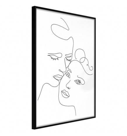 Poster in cornice col disegno di due innamorati