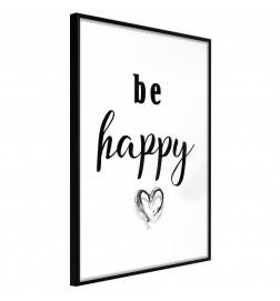 Poster in cornice con il cuore della felicità - Arredalacasa