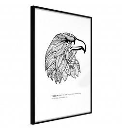 38,00 € Poster met een zwarte en witte adelaar