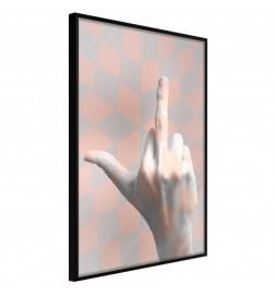 Poster in cornice con il dito medio alzato - Arredalacasa