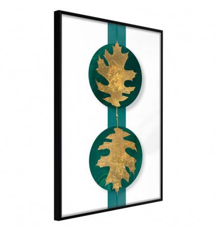 Poster in cornice con due foglie marroni - Arredalacasa