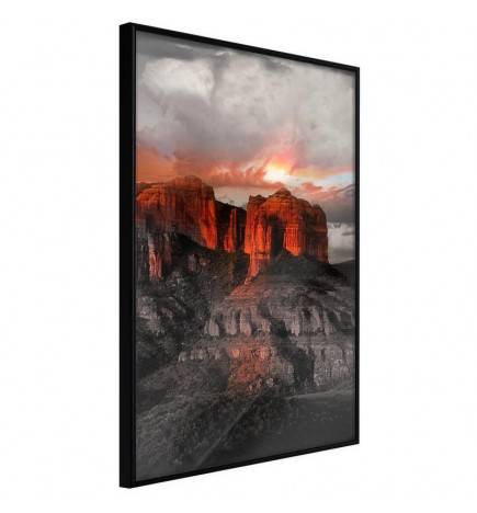 38,00 € Poster met rotsachtige bergen bij zonsondergang Arredalacasa