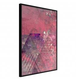 Poster in cornice con i rombi rosa - Arredalacasa