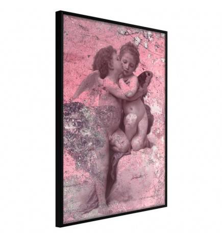 Poster in cornice con due angeli rosa - Arredalacasa