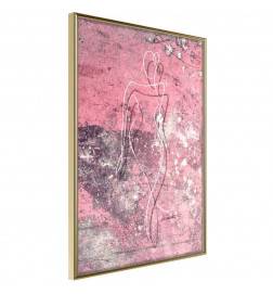 poster in cornice - Sagoma femminile e rosa - Arredalacasa