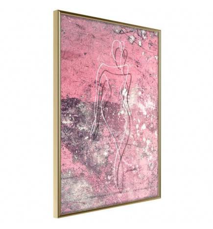 poster in cornice - Sagoma femminile e rosa - Arredalacasa